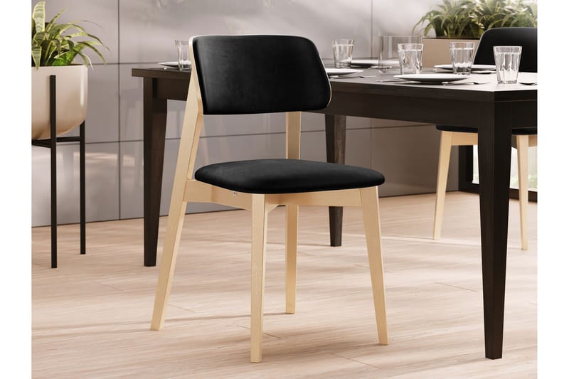 Ferrara Spisestol - Svart/Beige - Møbler - Stoler & lenestoler - Spisestuestoler & kjøkkenstoler