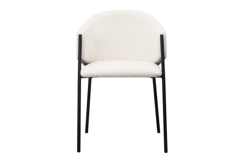 Filip Spisestol - Hvit Bouclé - Møbler - Stoler & lenestoler - Spisestuestoler & kjøkkenstoler