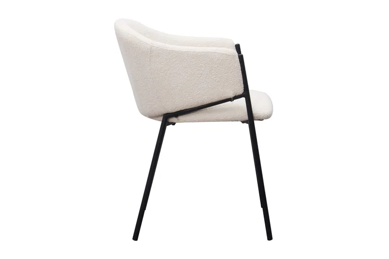 Filip Spisestol - Hvit Bouclé - Møbler - Stoler & lenestoler - Spisestuestoler & kjøkkenstoler
