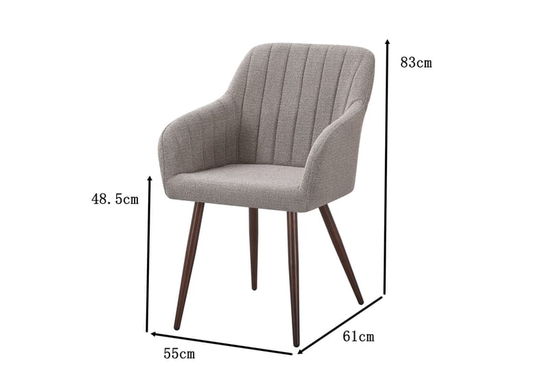 Filippa spisestol - Grå - Møbler - Stoler & lenestoler - Spisestuestoler & kjøkkenstoler