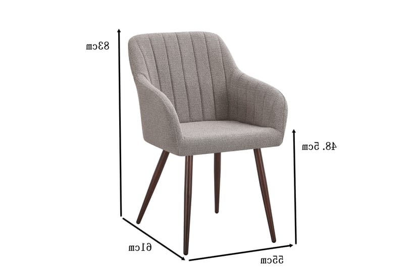 Filippa Spisestol - Grå - Møbler - Stoler & lenestoler - Spisestuestoler & kjøkkenstoler