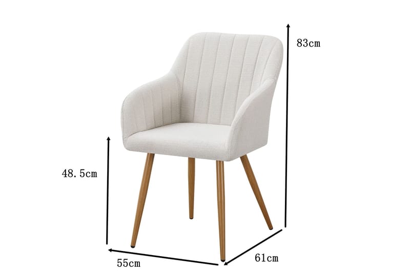 Filippa spisestol - Hvit - Møbler - Stoler & lenestoler - Spisestuestoler & kjøkkenstoler