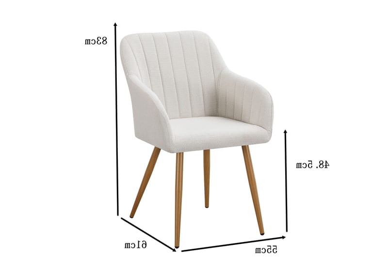 Filippa Spisestol - Hvit - Møbler - Stoler & lenestoler - Spisestuestoler & kjøkkenstoler