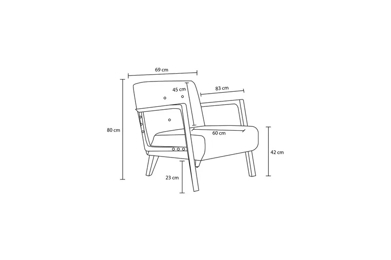 Finegard Lenestol - Grå - Møbler - Stoler & lenestoler - Lenestoler