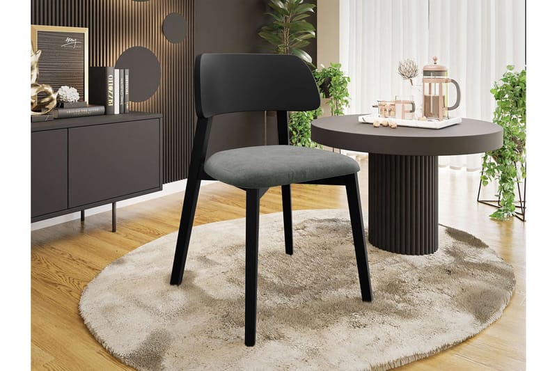 Flannery Spisestol - Grå/Svart - Møbler - Stoler & lenestoler - Spisestuestoler & kjøkkenstoler