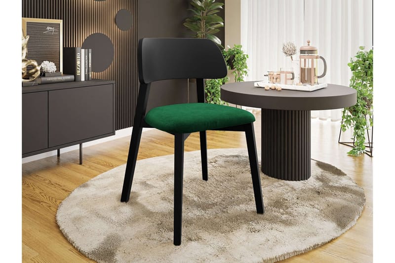 Flannery Spisestol - Grønn/Svart - Møbler - Stoler & lenestoler - Spisestuestoler & kjøkkenstoler