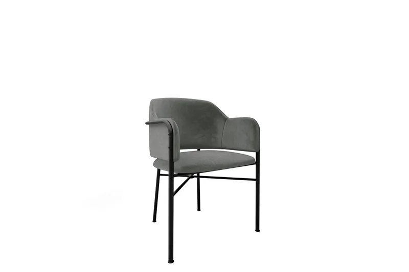 Floden Armlenestol - Grå/Svart - Møbler - Stoler & lenestoler - Spisestuestoler & kjøkkenstoler