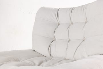 Florens Moderne Oval Lenestol i Stoff med Metallunderstell - Offwhite - Møbler - Stoler & lenestoler - Lenestoler