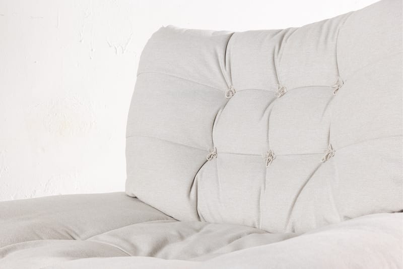 Florens Moderne Oval Lenestol i Stoff med Metallunderstell - Offwhite - Møbler - Stoler & lenestoler - Lenestoler