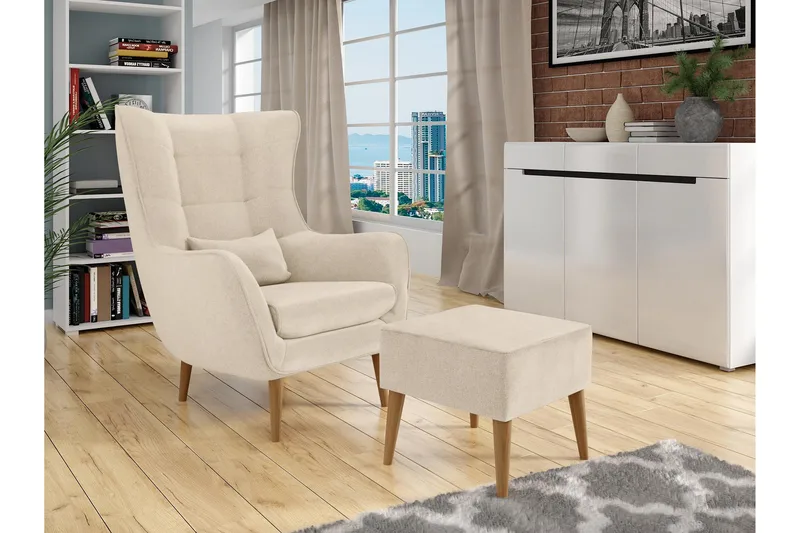 Gabi Lenestol - Beige - Møbler - Stoler & lenestoler - Lenestoler