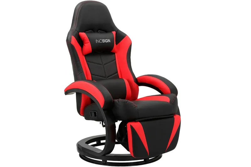 Manhel Gaminglenestol, Svart/Rød