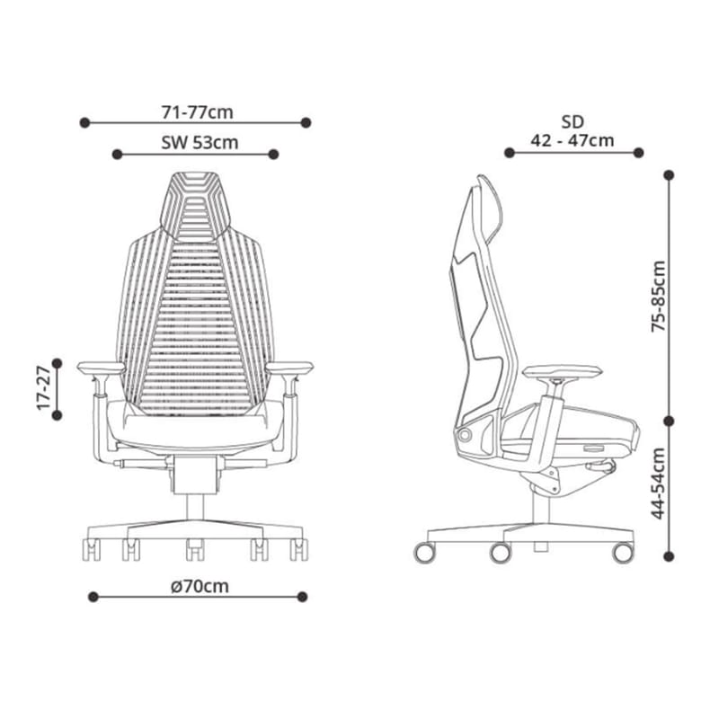 Gamingstol HOME4YOU Ronin svart/rød - svart/rød - Møbler - Stoler & lenestoler - Kontorstol & skrivebordsstol