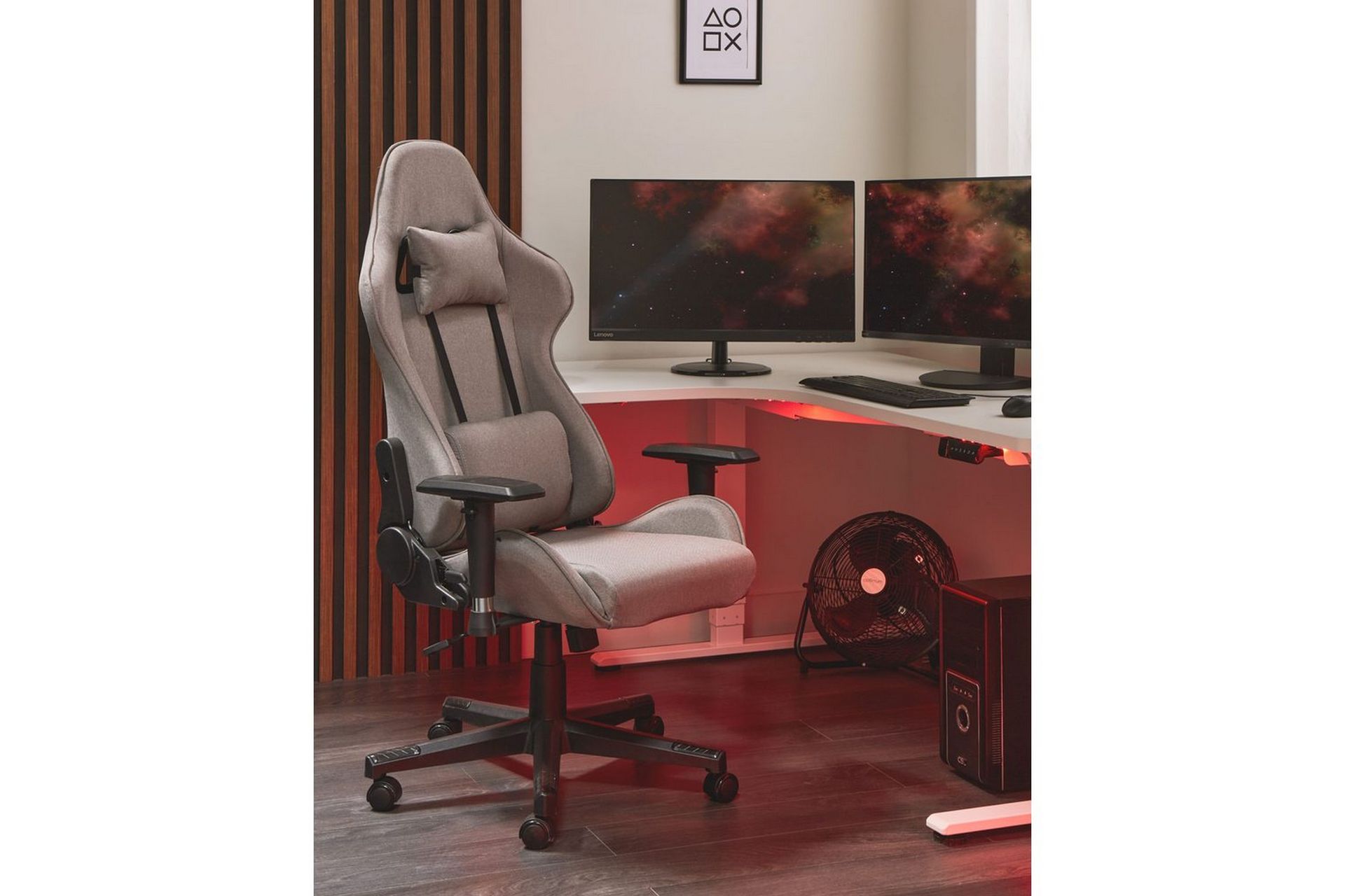Gamingstol Warrior Beige/svart - Beige/svart - Møbler - Stoler & lenestoler - Kontorstol & skrivebordsstol