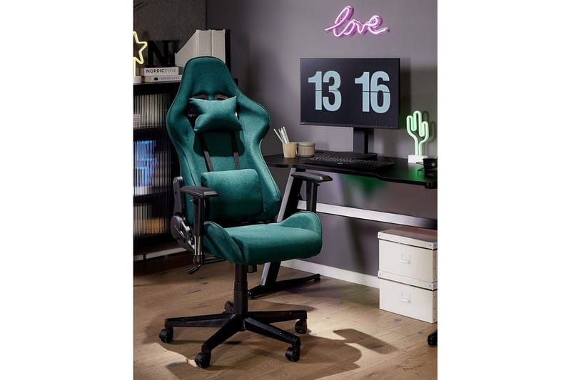 Gamingstol Warrior Grønn/svart - Grønn/svart - Møbler - Stoler & lenestoler - Kontorstol & skrivebordsstol