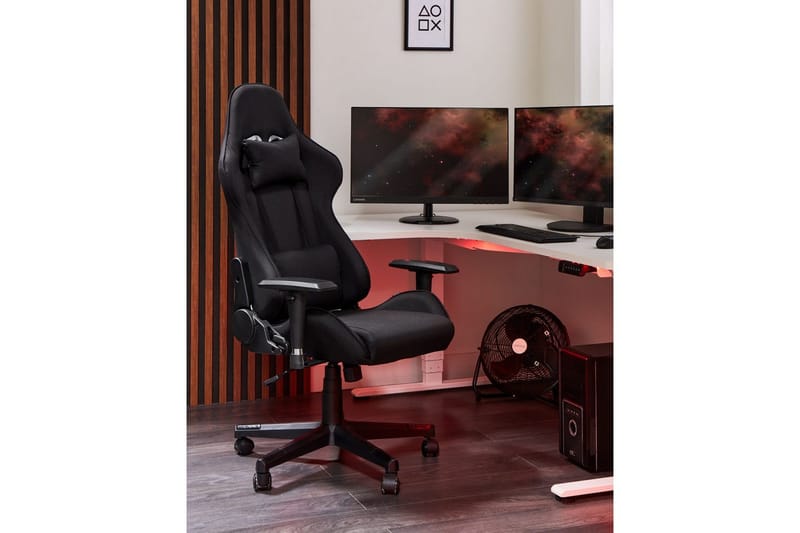 Gamingstol Warrior Svart - Svart - Møbler - Stoler & lenestoler - Kontorstol & skrivebordsstol