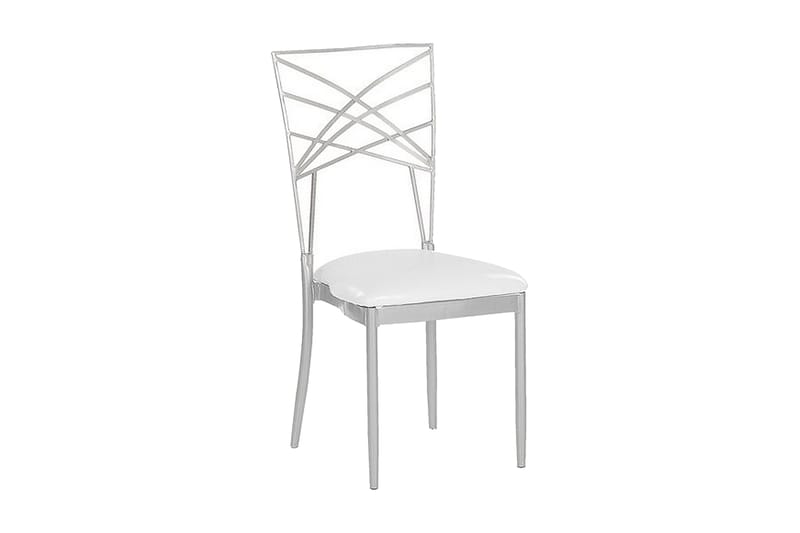 Ganes Stol 2-pk - Sølv/Kunstskinn - Spisestuestoler & kjøkkenstoler