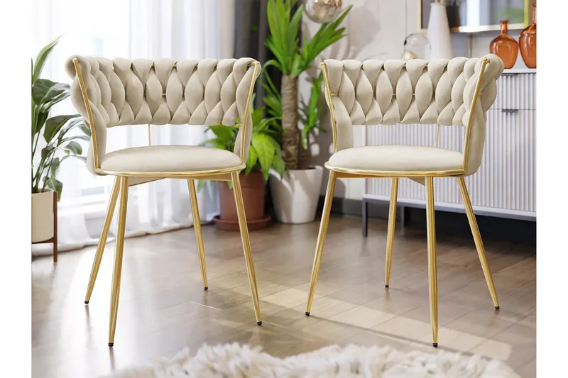 Garrick Armstol - Beige - Møbler - Stoler & lenestoler - Spisestuestoler & kjøkkenstoler