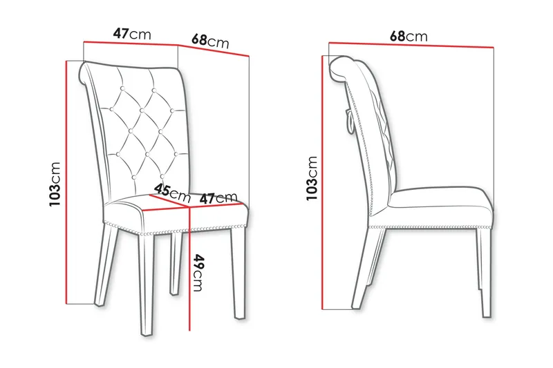 Garvin Spisestol - Grå/Hvit - Møbler - Stoler & lenestoler - Spisestuestoler & kjøkkenstoler
