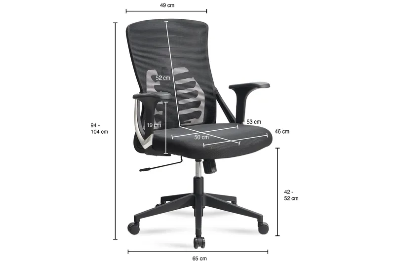 Gill Kontorstol - Antrasitt - Møbler - Stoler & lenestoler - Kontorstol & skrivebordsstol