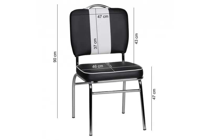 Gomti Krakk - Svart/Hvit - Møbler - Stoler & lenestoler - Spisestuestoler & kjøkkenstoler