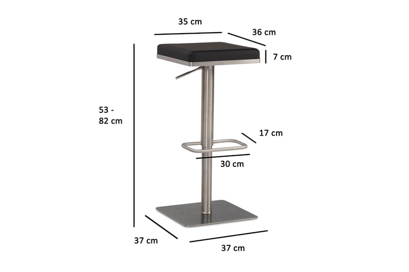 Gungi Barstol 82 cm - Sølv - Møbler - Stoler & lenestoler - Barstoler