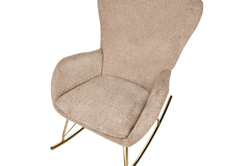 Gyngestol Anaset - Beige, gull - Møbler - Stoler & lenestoler - Lenestoler