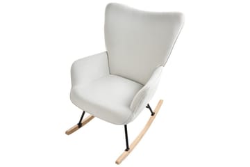 Gyngestol Arset Hvit/svart/lyst tre - Hvit/svart/lyst tre - Møbler - Stoler & lenestoler - Lenestoler