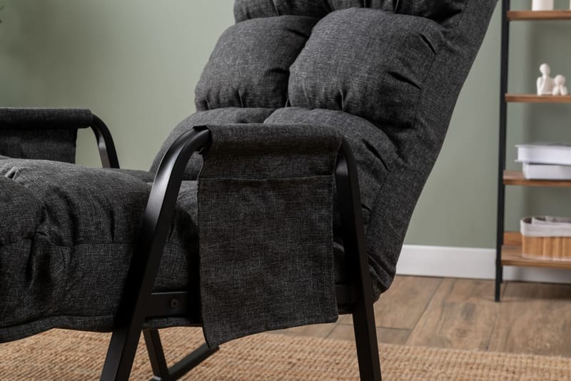 Gyngestol Atelier Del Sofa Lena Single (60 x 60 x 70 cm) Mørk grå - Mørkegrå - Møbler - Stoler & lenestoler - Gyngestoler