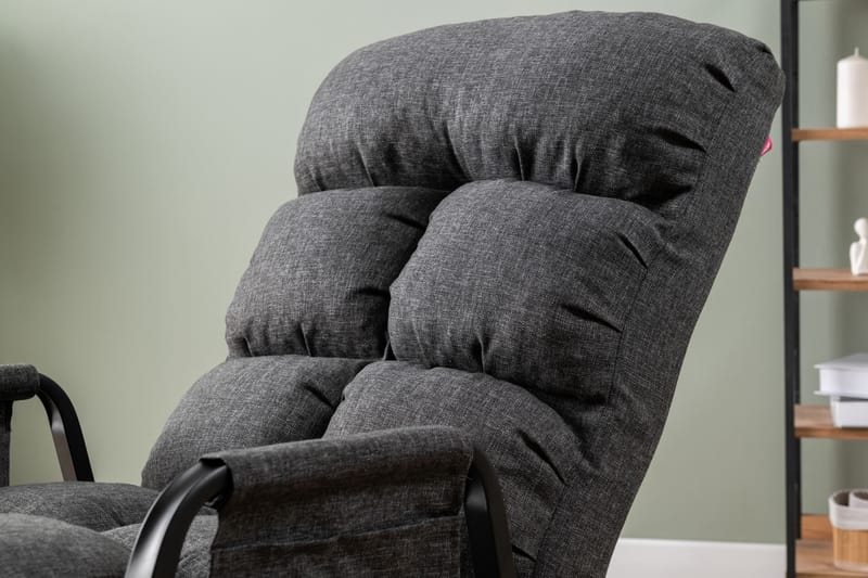 Gyngestol Atelier Del Sofa Lena Single (60 x 60 x 70 cm) Mørk grå - Mørkegrå - Møbler - Stoler & lenestoler - Gyngestoler
