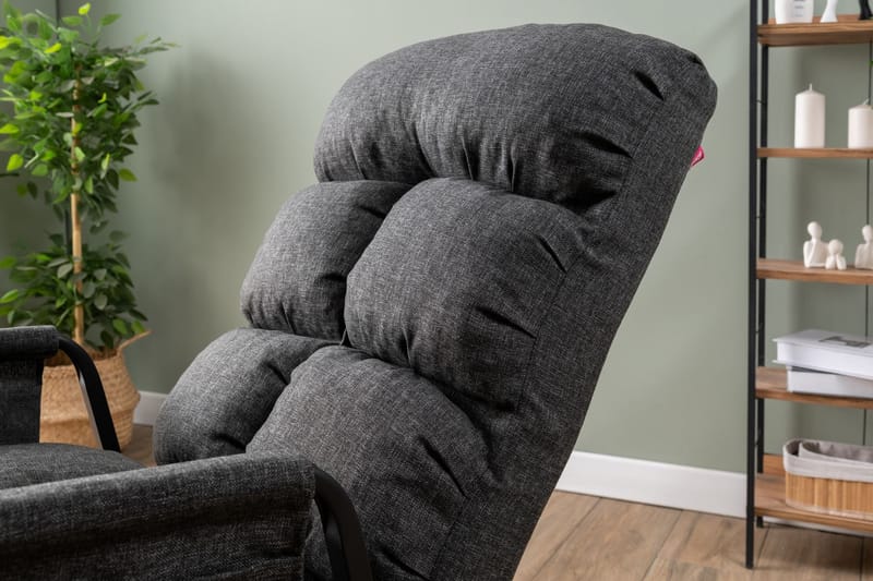 Gyngestol Atelier Del Sofa Lena Single (60 x 60 x 70 cm) Mørk grå - Mørkegrå - Møbler - Stoler & lenestoler - Gyngestoler