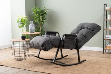 Gyngestol Atelier Del Sofa Lena Single (60 x 60 x 70 cm) Mørk grå - Mørkegrå - Møbler - Stoler & lenestoler - Gyngestoler