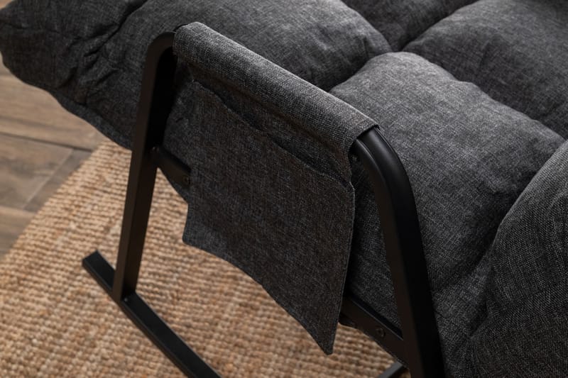 Gyngestol Atelier Del Sofa Lena Single (60 x 60 x 70 cm) Mørk grå - Mørkegrå - Møbler - Stoler & lenestoler - Gyngestoler