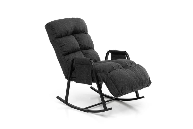 Gyngestol Atelier Del Sofa Lena Single (60 x 60 x 70 cm) Mørk grå - Mørkegrå - Møbler - Stoler & lenestoler - Gyngestoler