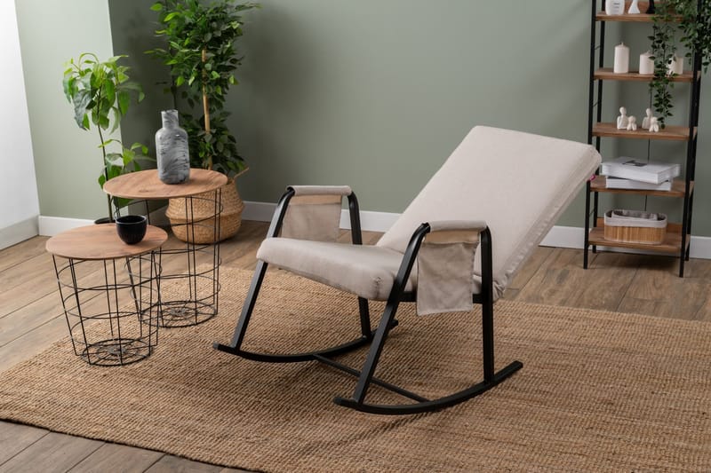 Gyngestol Atelier Del Sofa Oden Single (60 x 50 x 65 cm) Krem - Møbler - Stoler & lenestoler - Gyngestoler