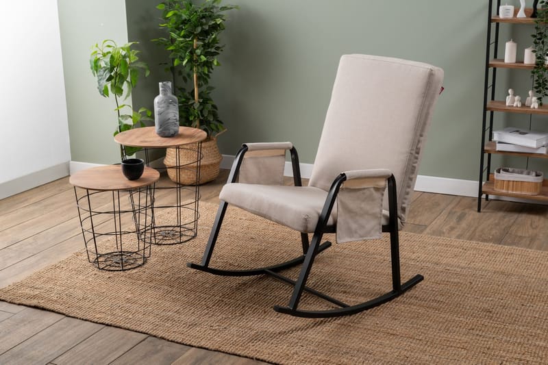 Gyngestol Atelier Del Sofa Oden Single (60 x 50 x 65 cm) Krem - Møbler - Stoler & lenestoler - Gyngestoler