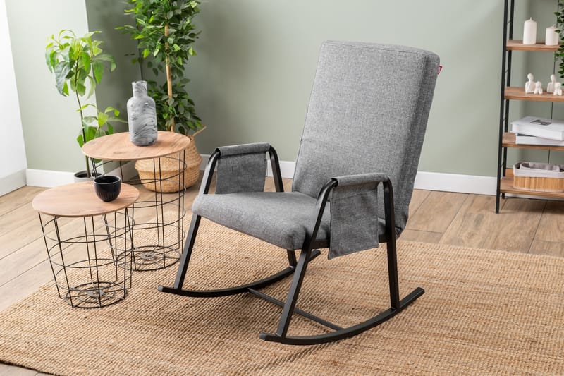 Gyngestol Atelier Del Sofa Oden Single (60 x 50 x 65 cm) Lysegrå - Lysegrå - Møbler - Stoler & lenestoler - Gyngestoler