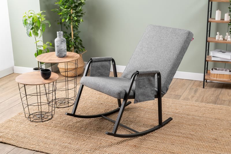 Gyngestol Atelier Del Sofa Oden Single (60 x 50 x 65 cm) Lysegrå - Lysegrå - Møbler - Stoler & lenestoler - Gyngestoler