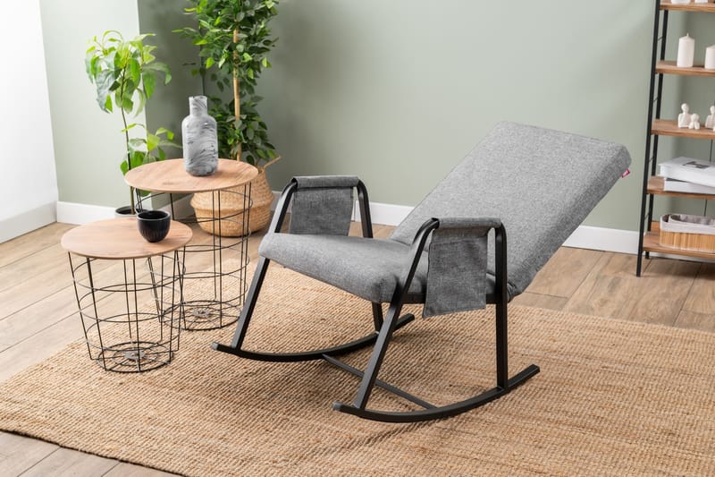 Gyngestol Atelier Del Sofa Oden Single (60 x 50 x 65 cm) Lysegrå - Lysegrå - Møbler - Stoler & lenestoler - Gyngestoler