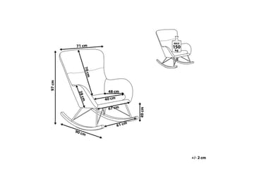 Gyngestol Ellan - Svart, lyst tre - Møbler - Stoler & lenestoler - Lenestoler