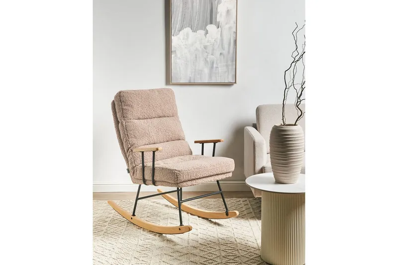 Gyngestol Eskelin - Beige, svart, brun - Møbler - Stoler & lenestoler - Lenestoler