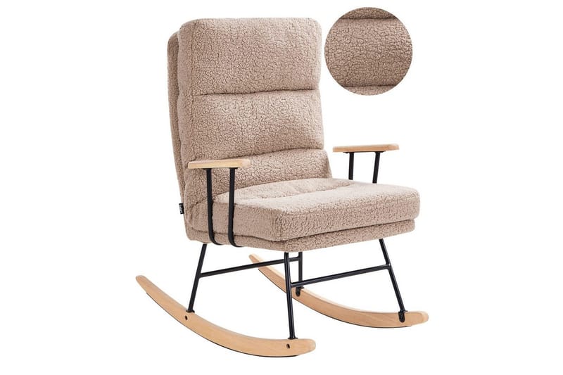 Gyngestol Eskelin - Beige, svart, brun - Møbler - Stoler & lenestoler - Lenestoler