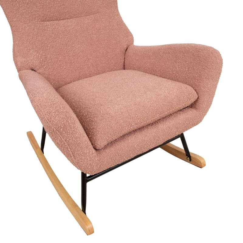 Gyngestol HOME4YOU Romy Rosa - Rosa - Møbler - Stoler & lenestoler - Gyngestoler