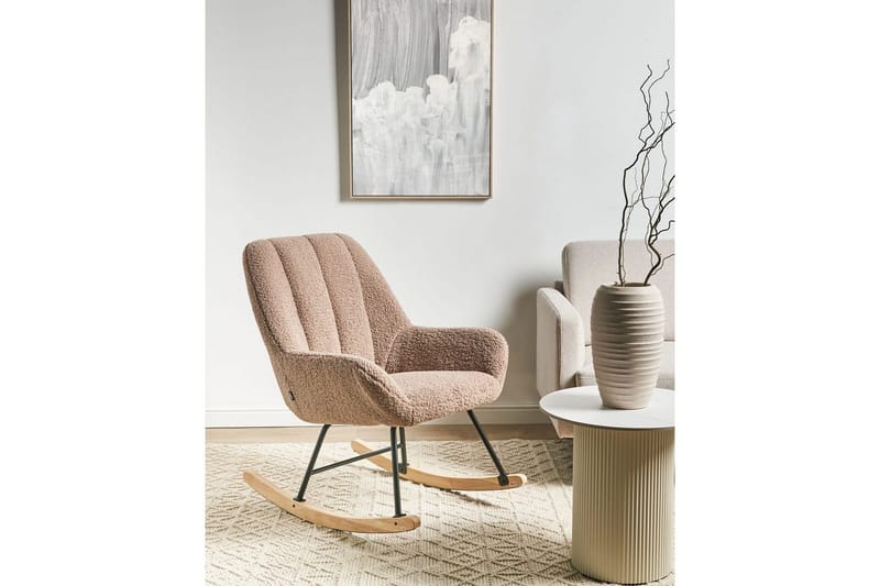 Gyngestol Kinno - Beige, svart, brun - Møbler - Stoler & lenestoler - Lenestoler