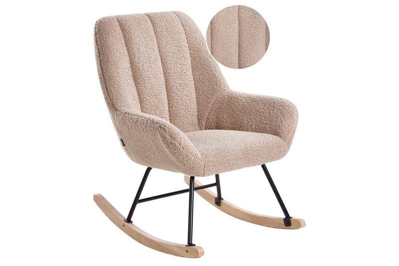 Gyngestol Kinno - Beige, svart, brun - Møbler - Stoler & lenestoler - Lenestoler