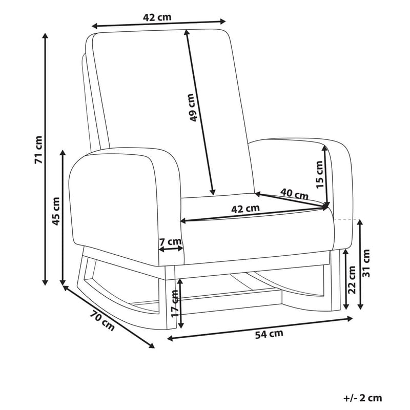Gyngestol Norby - Beige, lyst tre - Møbler - Stoler & lenestoler - Gyngestoler