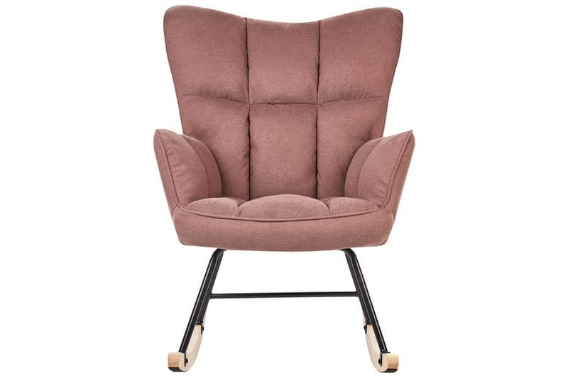 Gyngestol Oulu - Rosa, svart, lyst tre, Rosa, Svart, Lyst tre - Møbler - Stoler & lenestoler - Lenestoler