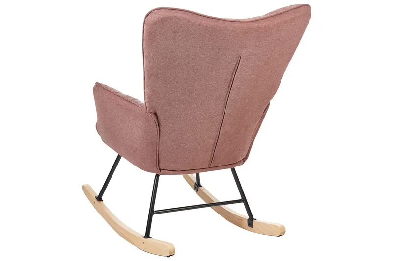 Gyngestol Oulu - Rosa, svart, lyst tre, Rosa, Svart, Lyst tre - Møbler - Stoler & lenestoler - Lenestoler