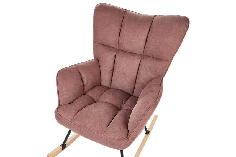 Gyngestol Oulu - Rosa, svart, lyst tre, Rosa, Svart, Lyst tre - Møbler - Stoler & lenestoler - Lenestoler