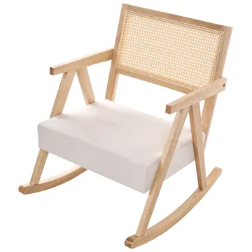 Gyngestol Rya - Lysebrun, lys beige - Møbler - Stoler & lenestoler - Gyngestoler