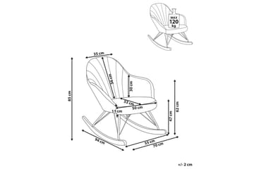 Gyngestol Skale - Hvit, svart, brun - Møbler - Stoler & lenestoler - Lenestoler